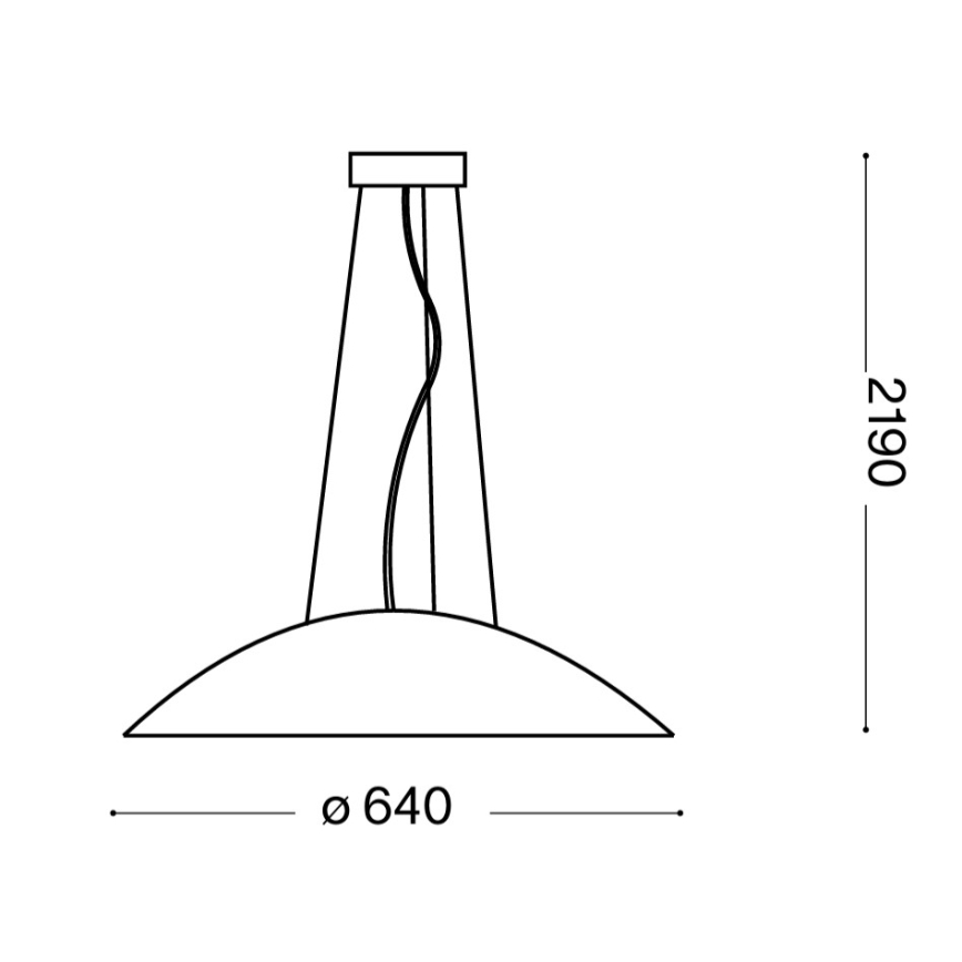 Ideal Lux - Loftlampe med wireophæng, 3xE27/60W/230V, Ø64 cm, hvid
