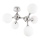 Ideal Lux - Loftlampe NODI 5xE14/28W/230V skinnende krom/hvid