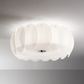 Ideal Lux - Loftlampe OVALINO 8xE27/60W/230V Ø 53,5 cm hvid