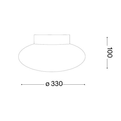 Ideal Lux - Loftlampe SMARTIES 1xE27/42W/230V Ø 33 cm hvid