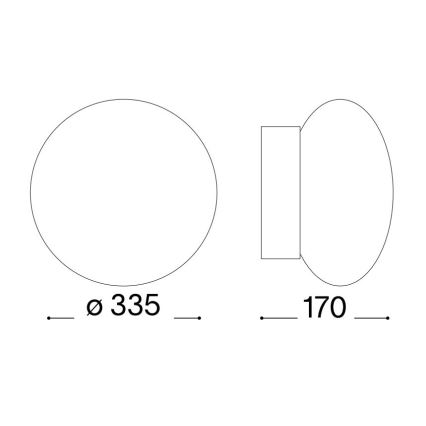 Ideal Lux - Loftlampe til badeværelse BUBBLE 1xE27/60W/230V diameter 33,5 cm IP44 hvid