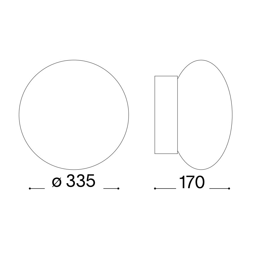 Ideal Lux - Loftlampe til badeværelse BUBBLE 1xE27/60W/230V diameter 33,5 cm IP44 hvid