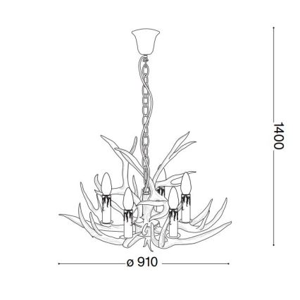 Ideal Lux – Lysekrone CHALET 8×E14/40W/230V