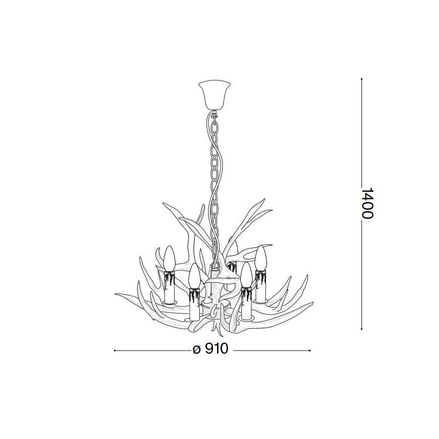 Ideal Lux – Lysekrone CHALET 8×E14/40W/230V