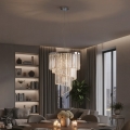 Ideal Lux - Lysekrone i krystal CARLTON 12xE14/40W/230V diameter 50 cm skinnende krom