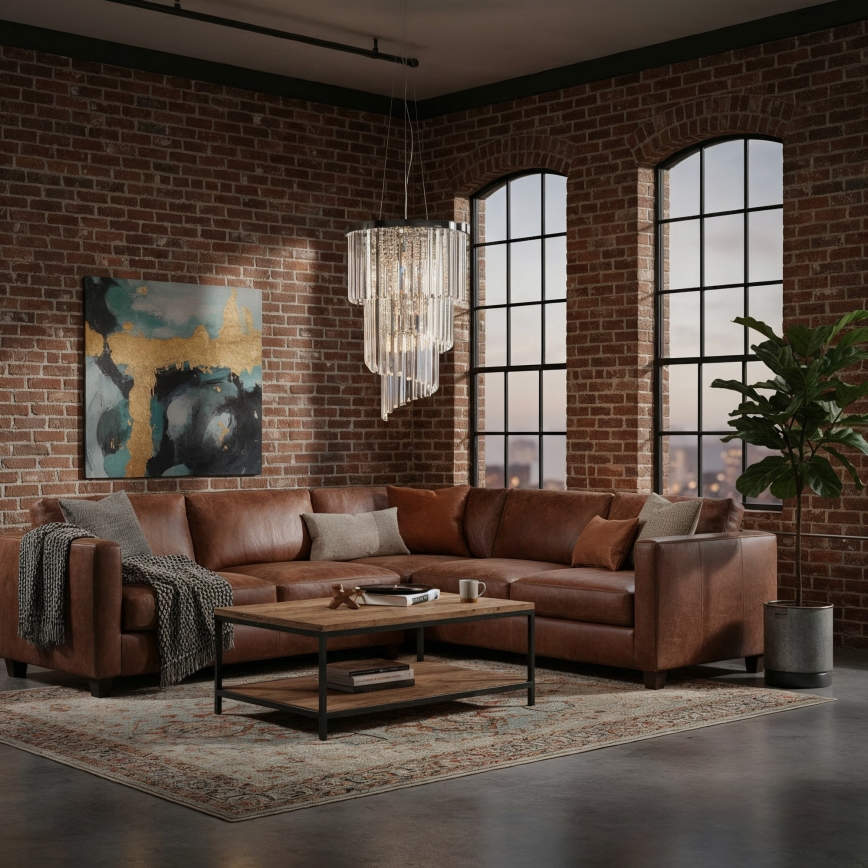 Ideal Lux - Lysekrone i krystal CARLTON 8xE14/40W/230V diameter 40 cm skinnende krom