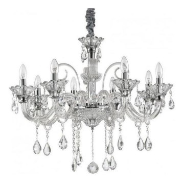 Ideal Lux - Lysekrone i krystal m. kædeophæng COLOSSAL 8xE14/40W/230V diameter 78 cm skinnende krom