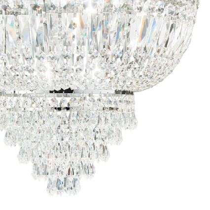 Ideal Lux - Lysekrone i krystal m. kædeophæng DUBAI 10xE14/28W/230V diameter 52 cm skinnende krom