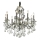 Ideal Lux - Lysekrone i krystal m. kædeophæng GIOCONDA 8xE14/40W/230V diameter 73 cm sølvfarvet