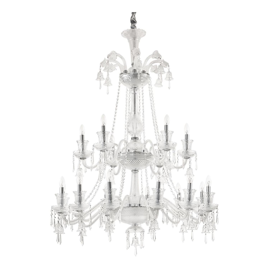 Ideal Lux - Lysekrone i krystal m. kædeophæng REDENTORE 18xE14/40W/230V diameter 102 cm transparent