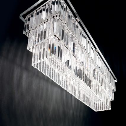 Ideal Lux - Lysekrone i krystal MARTINEZ 8xE14/40W/230V skinnende krom