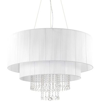 Ideal Lux - Lysekrone i krystal OPERA 10xE27/60W/230V diameter 90 cm hvid
