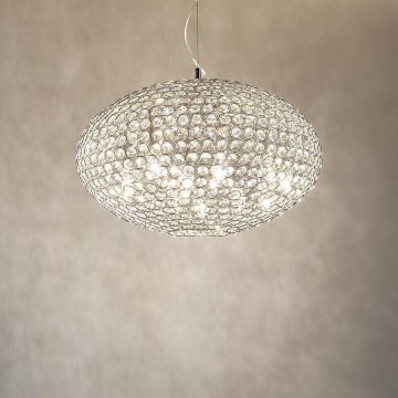 Ideal Lux - Lysekrone i krystal ORION 12xE14/40W/230V diameter 60 cm sølvfarvet