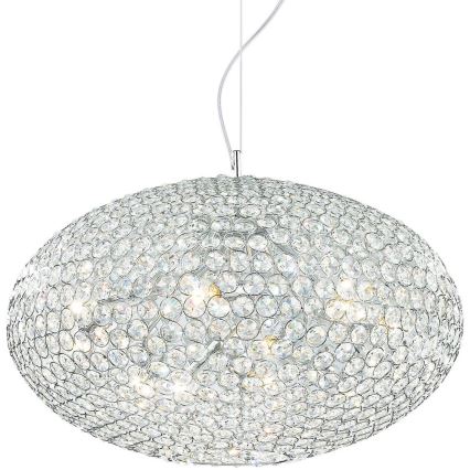 Ideal Lux - Lysekrone i krystal ORION 12xE14/40W/230V diameter 60 cm sølvfarvet