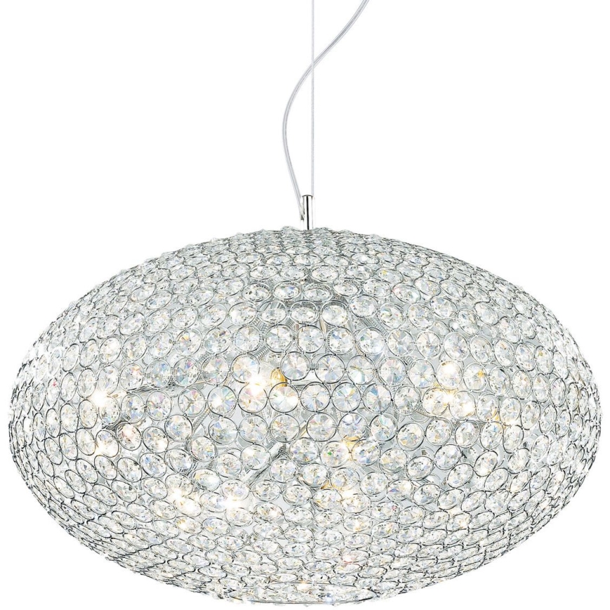 Ideal Lux - Lysekrone i krystal ORION 12xE14/40W/230V diameter 60 cm sølvfarvet