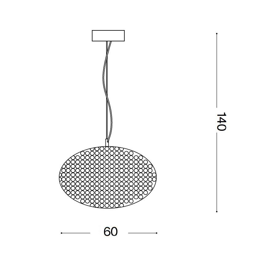 Ideal Lux - Lysekrone i krystal ORION 12xE14/40W/230V diameter 60 cm sølvfarvet