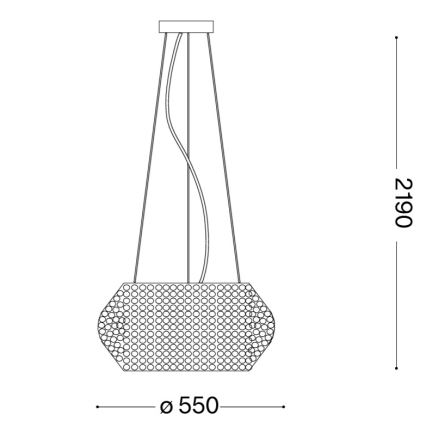 Ideal Lux - Lysekrone i krystal PASHA 10xE14/40W/230V diameter 55 cm skinnende krom