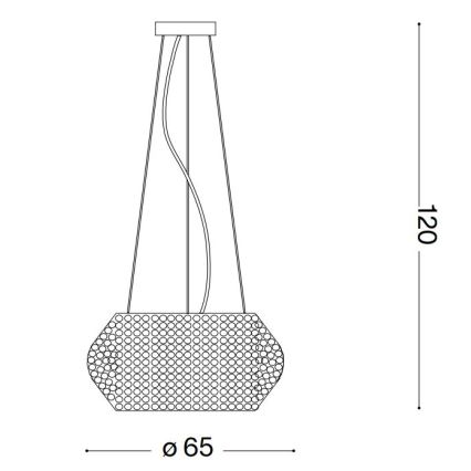 Ideal Lux - Lysekrone i krystal PASHA 14xE14/40W/230V diameter 65 cm guldfarvet