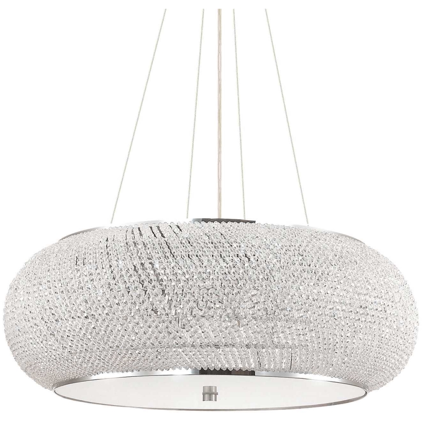 Ideal Lux - Lysekrone i krystal PASHA 14xE14/40W/230V diameter 65 cm skinnende krom