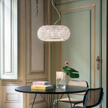 Ideal Lux - Lysekrone i krystal PASHA 6xE14/40W/230V diameter 40 cm guldfarvet