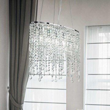Ideal Lux - Lysekrone i krystal RAIN 5xE14/40W/230V transparent