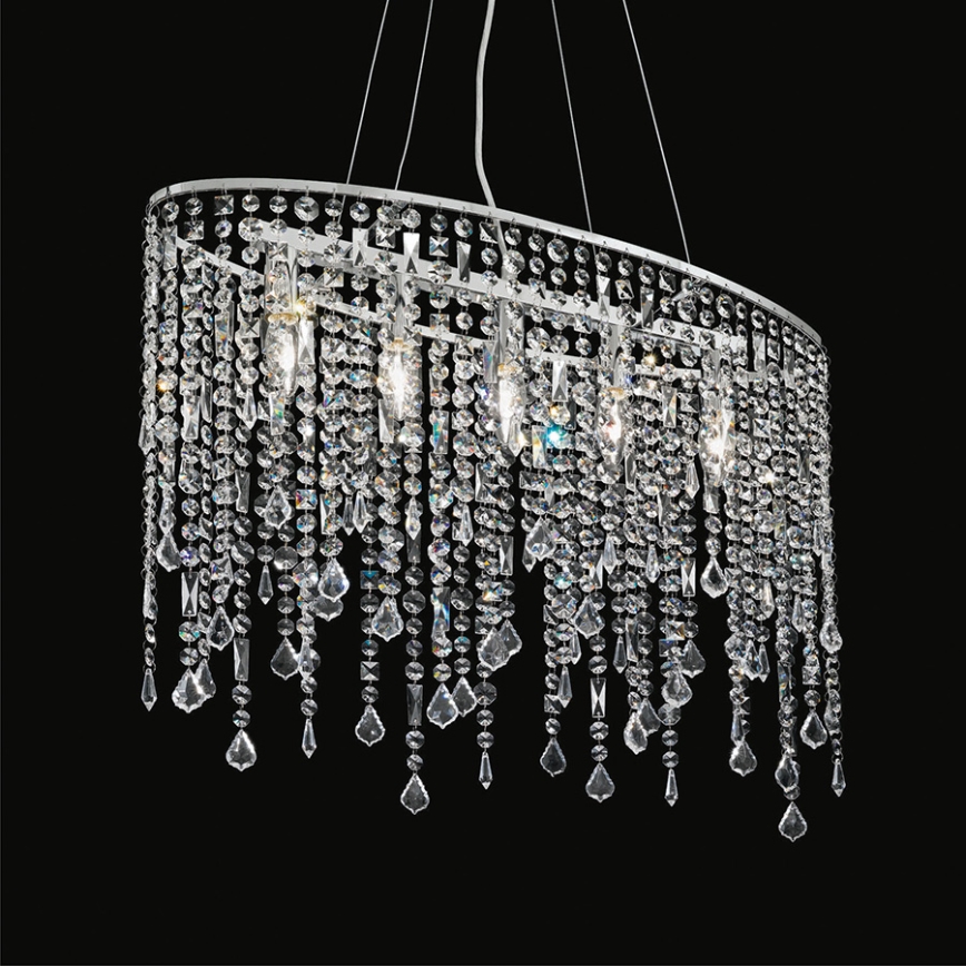 Ideal Lux - Lysekrone i krystal RAIN 5xE14/40W/230V transparent