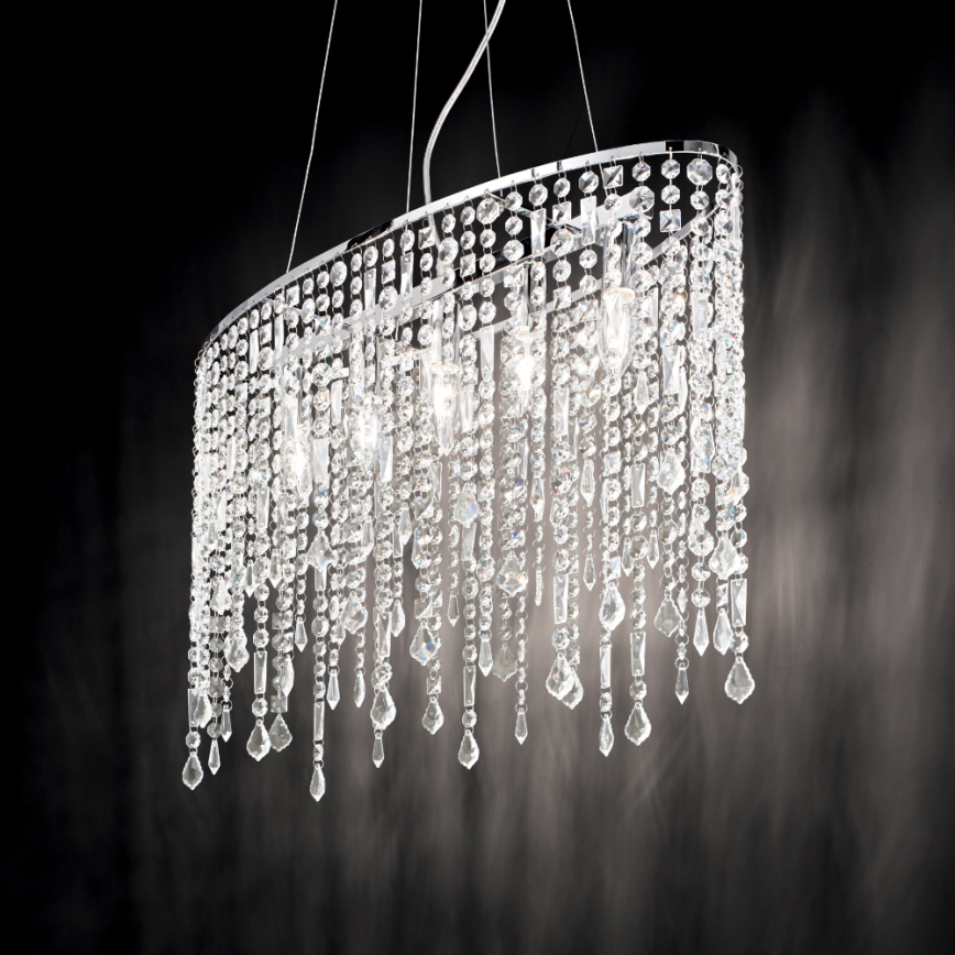 Ideal Lux - Lysekrone i krystal RAIN 5xE14/40W/230V transparent