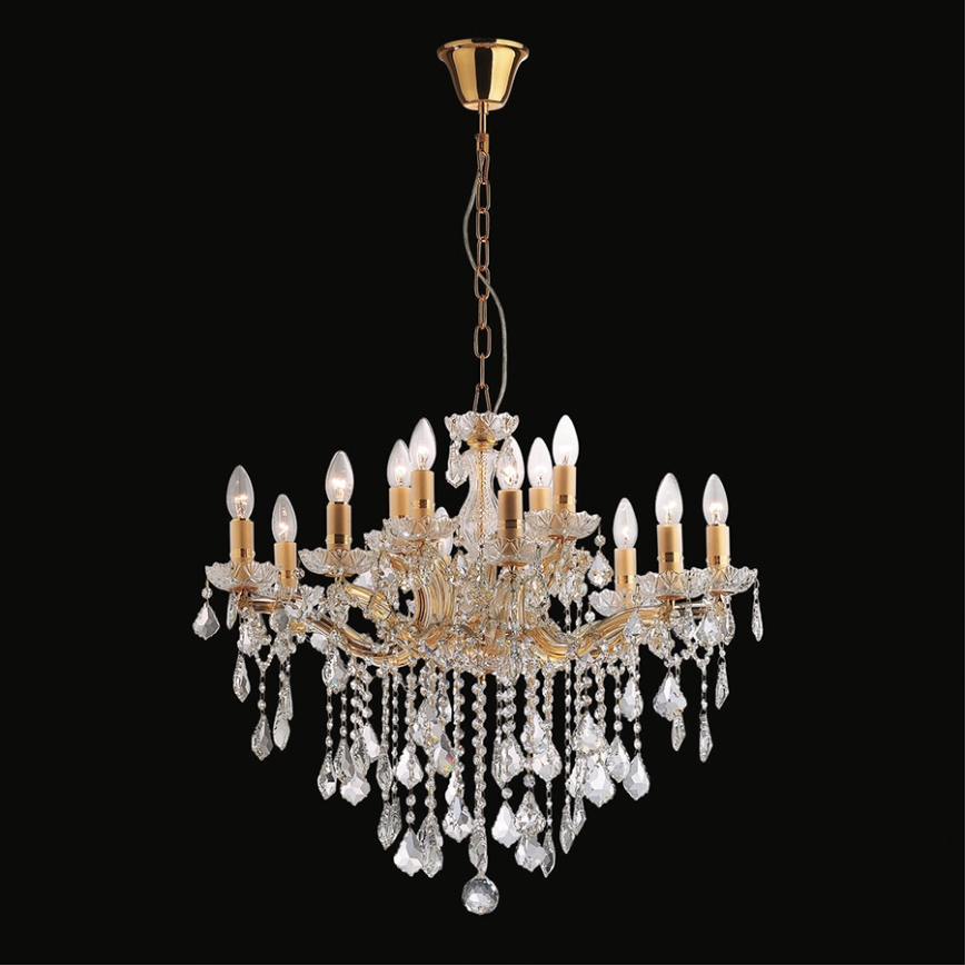 Ideal Lux - Lysekrone i kæde 12xE14/40W/230V gylden