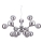 Ideal Lux - Lysekrone med wireophæng NODI 15xE14/28W/230V Ø 105 cm blank krom
