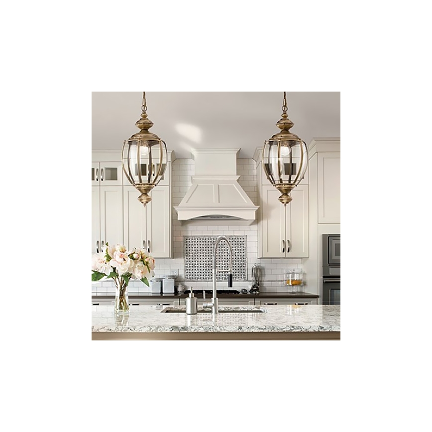 Ideal Lux - Lysekrone på kæde 1xE27/60W/230V Ø 25 cm bronzefarvet