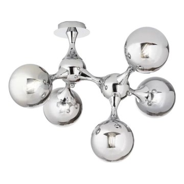 Ideal Lux - Overflademonteret loftlampe NODI 5xE14/28W/230V 50x55 cm blank krom
