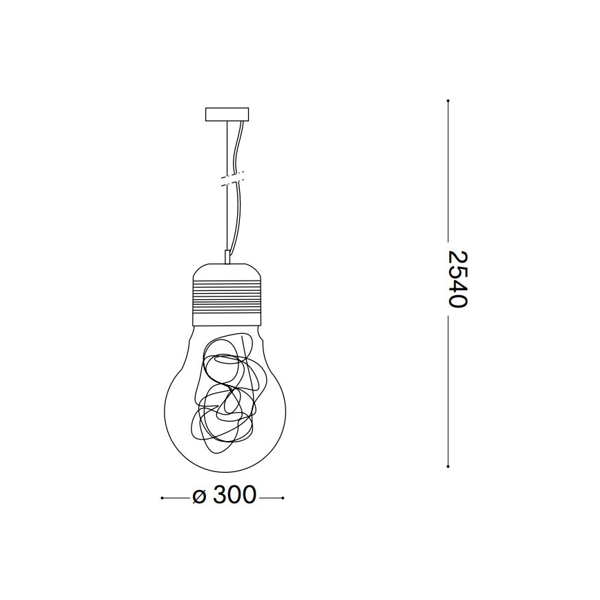 Ideal Lux - Pendel 1xE27/60W/230V diameter 30 cm