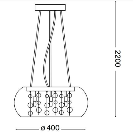 Ideal Lux - Pendel AUDI 5xG9/40W/230V transparent