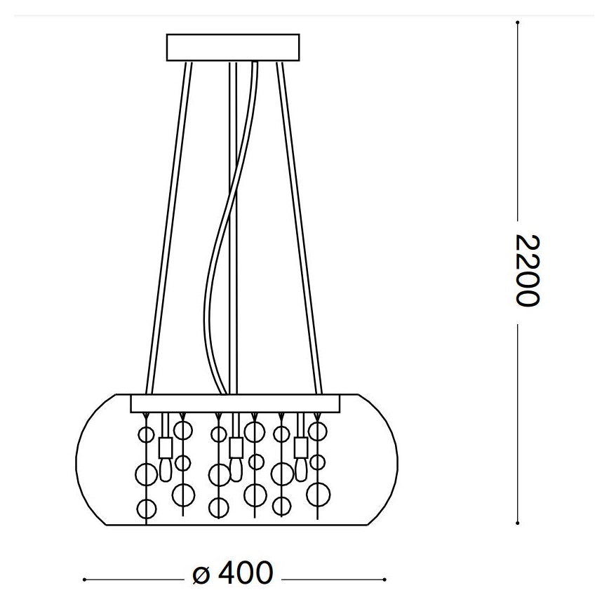 Ideal Lux - Pendel AUDI 5xG9/40W/230V transparent