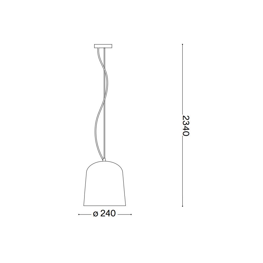 Ideal Lux - Pendel BISTRO 1xE27/60W/230V diameter 24 cm røget