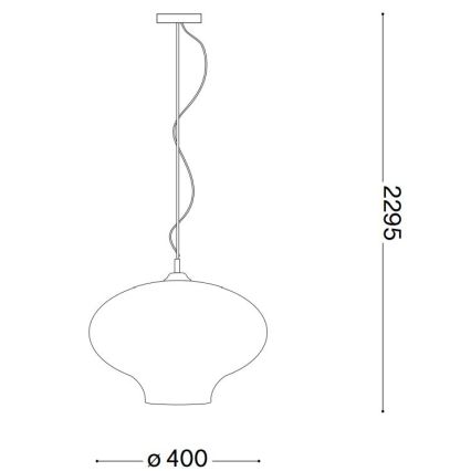 Ideal Lux - Pendel BISTRO 1xE27/60W/230V diameter 40 cm røget