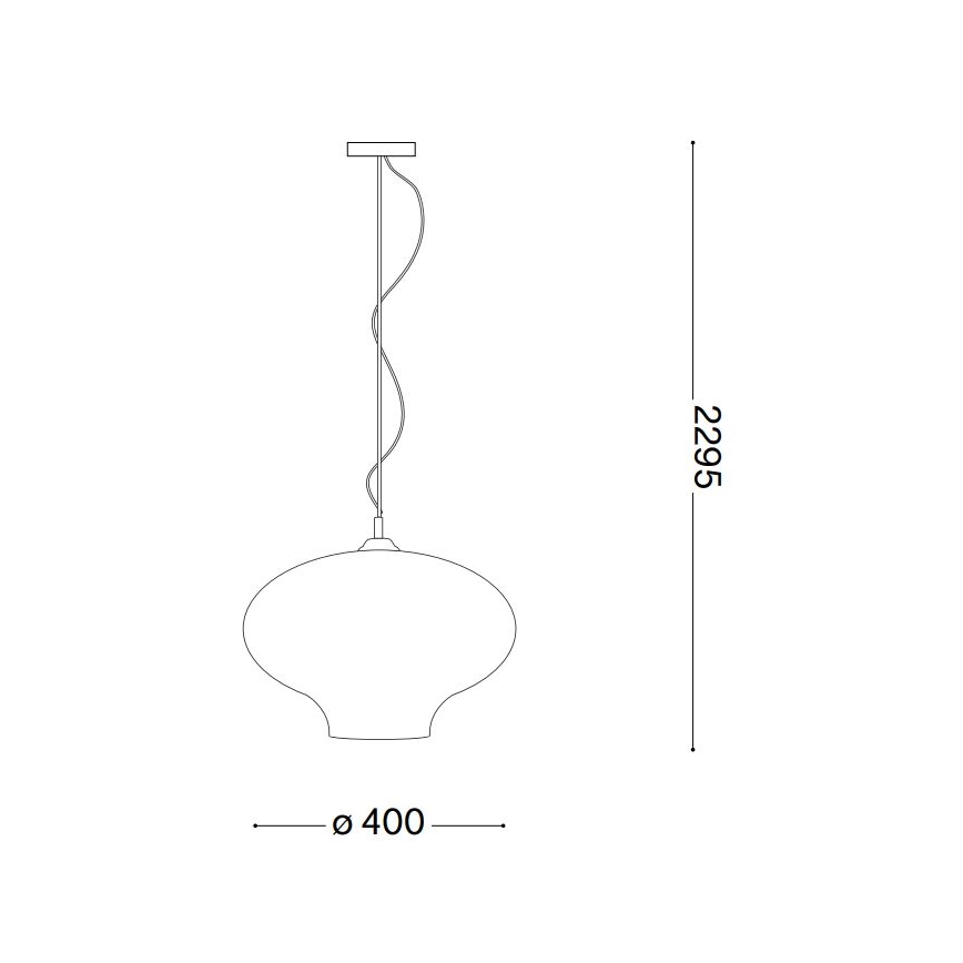 Ideal Lux - Pendel BISTRO 1xE27/60W/230V diameter 40 cm transparent