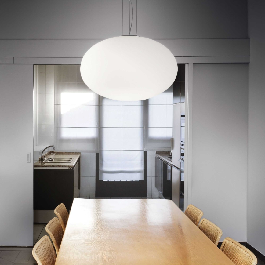 Ideal Lux - Pendel CANDY 1xE27/42W/230V diameter 40 cm hvid