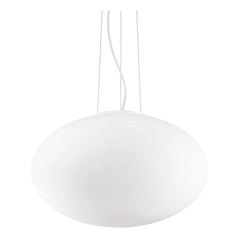 Ideal Lux - Pendel CANDY 1xE27/42W/230V diameter 50 cm hvid