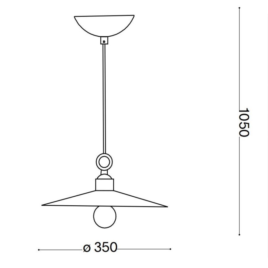 Ideal Lux - Pendel CANTINA 1xE27/42W/230V diameter 35 cm bronze