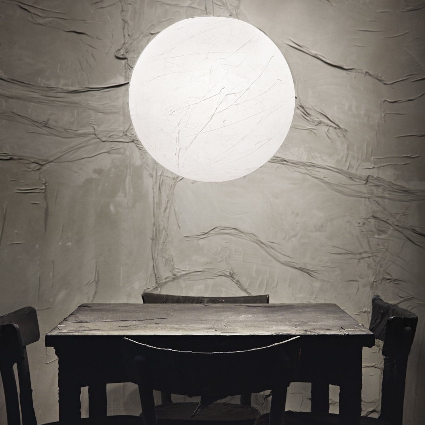 Ideal Lux - Pendel CARTA 1xE27/25W/230V diameter 40 cm hvid