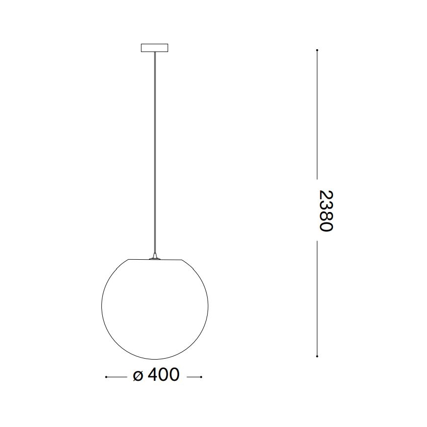 Ideal Lux - Pendel CARTA 1xE27/25W/230V diameter 40 cm hvid