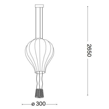 Ideal Lux - Pendel DREAM BIG 1xE27/42W/230V diameter 30 cm