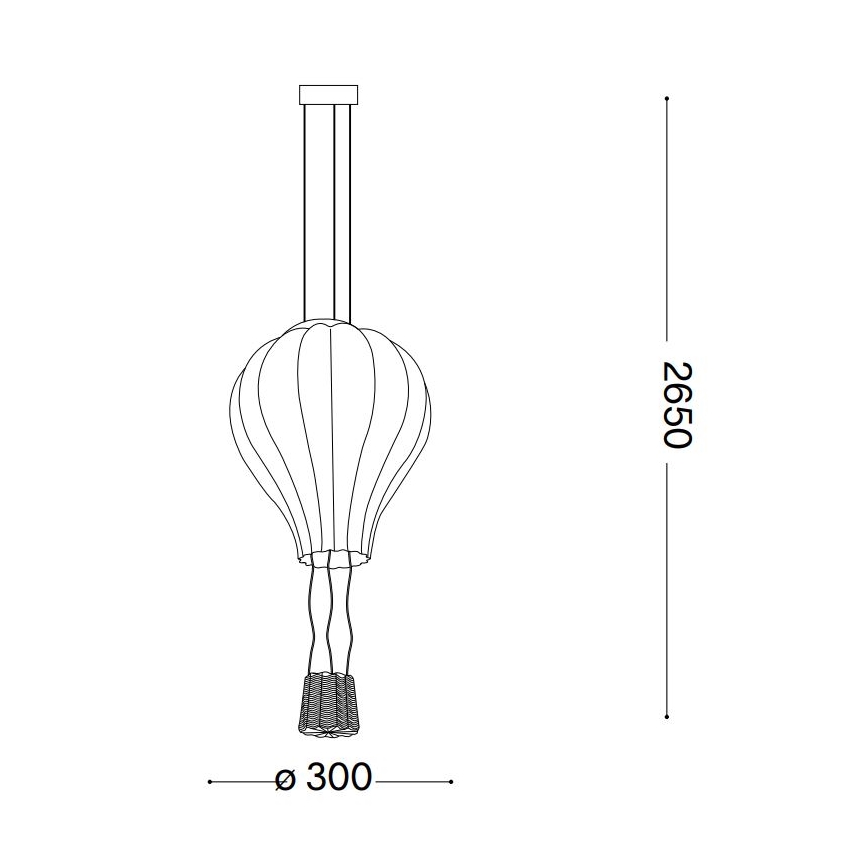 Ideal Lux - Pendel DREAM BIG 1xE27/42W/230V diameter 30 cm