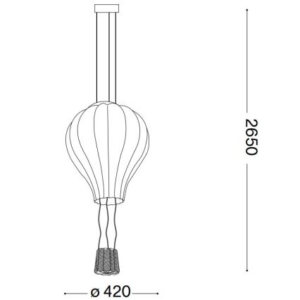 Ideal Lux - Pendel DREAM BIG 1xE27/42W/230V diameter 42 cm