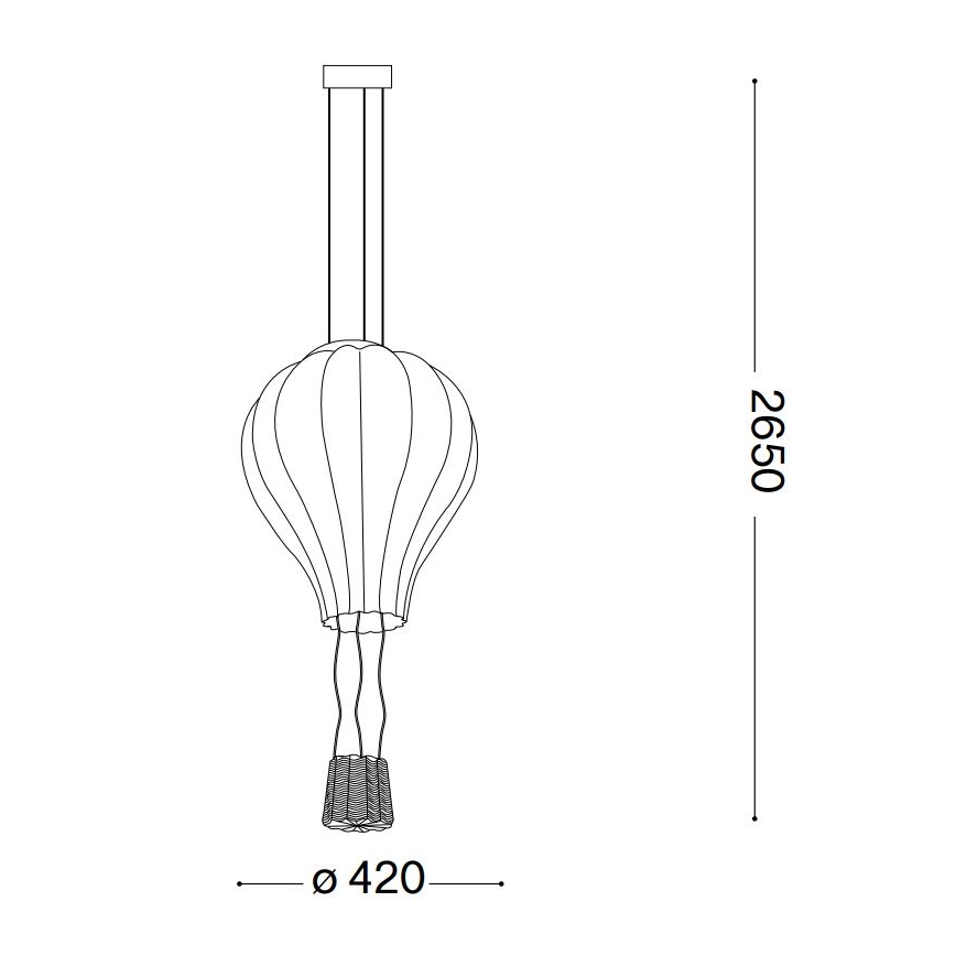 Ideal Lux - Pendel DREAM BIG 1xE27/42W/230V diameter 42 cm