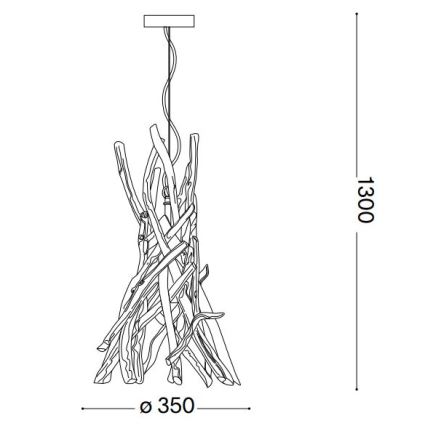 Ideal Lux - Pendel DRIFTWOOD 1xE27/60W/230V