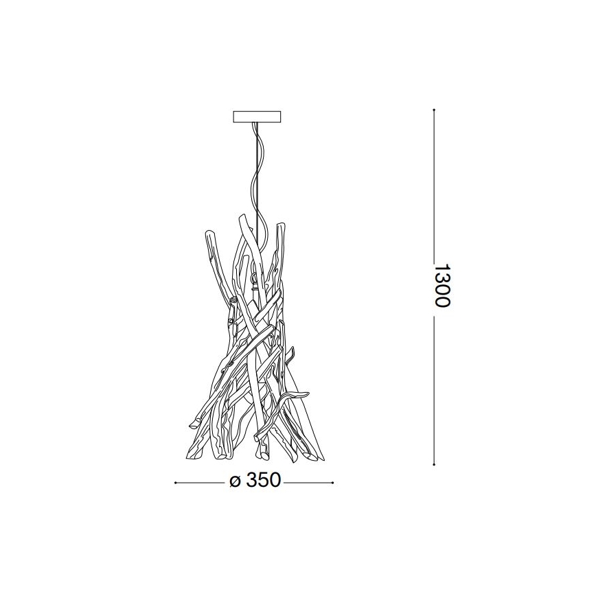 Ideal Lux - Pendel DRIFTWOOD 1xE27/60W/230V