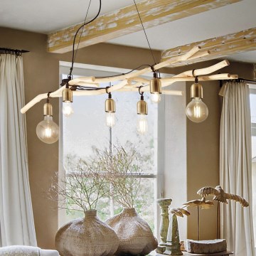 Ideal Lux - Pendel DRIFTWOOD 6xE27/60W/230V