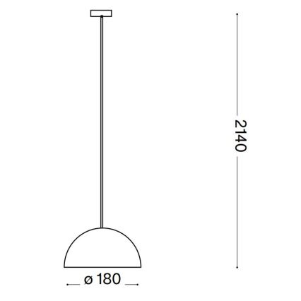 Ideal Lux - Pendel FOLK 1xE27/60W/230V diameter 18 cm brun